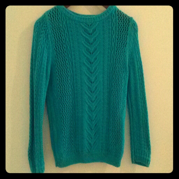 Zara turquoise knit sweater
