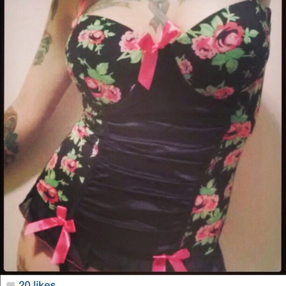 Lingerie with roses