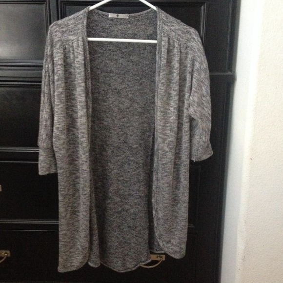 Gray cardigan