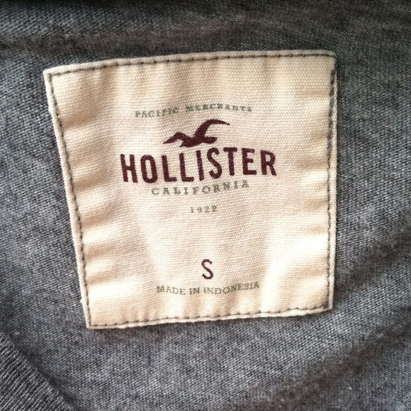 [Hollister] Grey 3/4 Length Sleeve T-Shirt - Picture 5 of 5