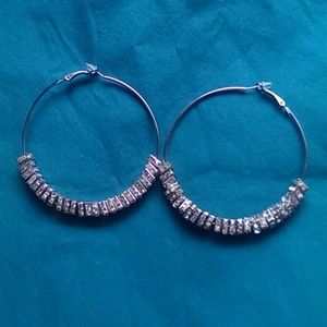 Dazzling hoop earrings