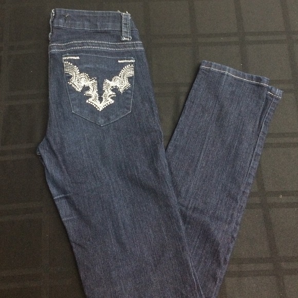 Dark Jeans with silver design on pockets 😍😍