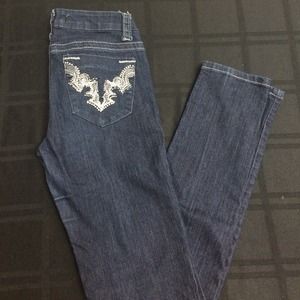 Dark Jeans with silver design on pockets 😍😍