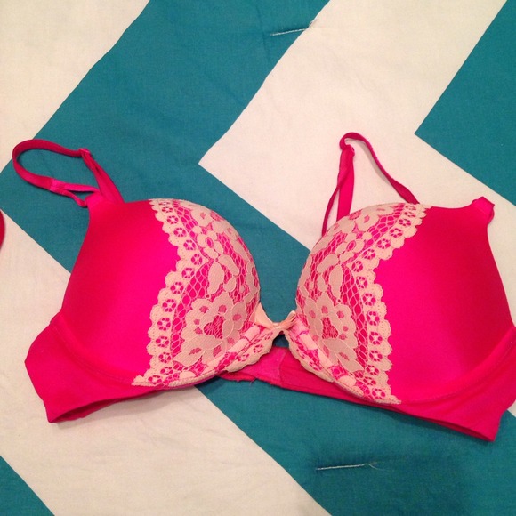 Bright pink VS bra