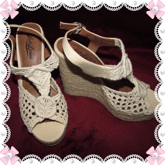 Crochet wedge heels NWOT