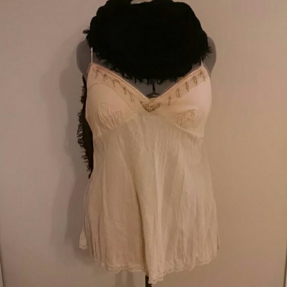 Light rose XL beaded tank top