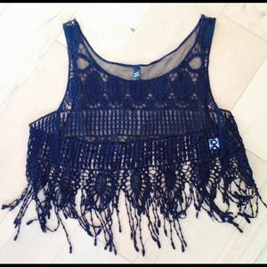 Sheer Black Crop Top