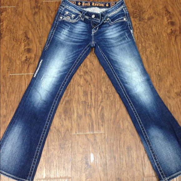 Rock Revival jeans- Celine easy boot size 25