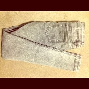 H&M grey acid wash jeggings