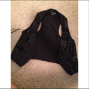 Black glittered blazer