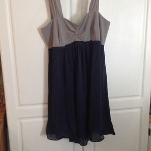 Blue and grey dress