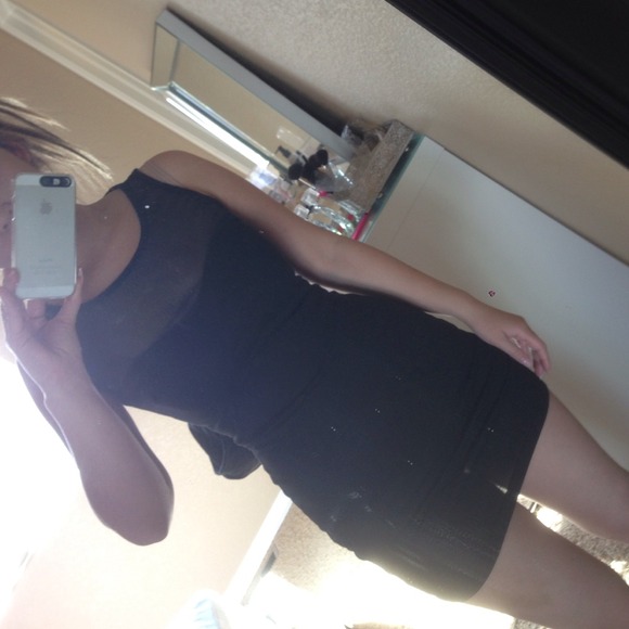 Mesh upper fitted dress