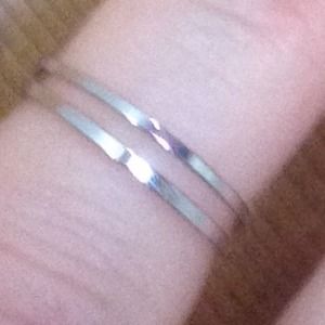 Set of 2 midi / knuckle rings size 5