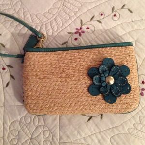 Flower Coach Wristlet