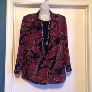 Paisley silk blazer