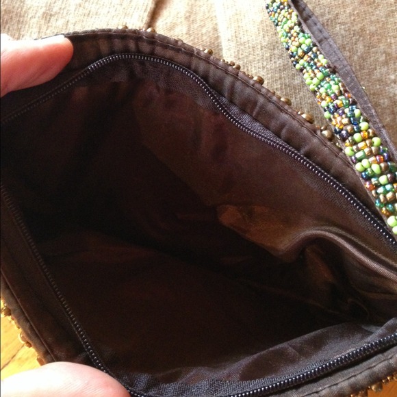 Vintage Sea Glass Beaded Pouch / Clutch - Picture 3 of 3