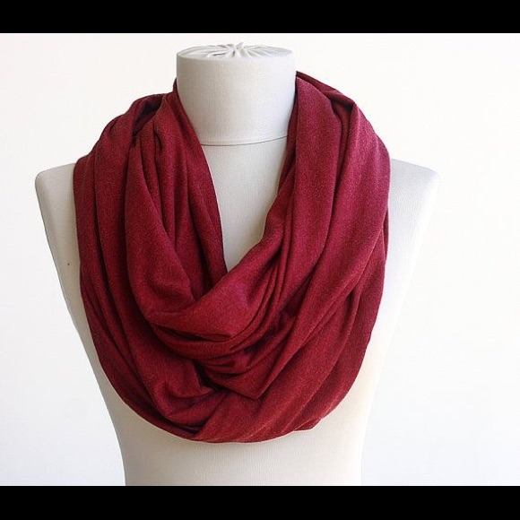 Burgandy infinity scarf