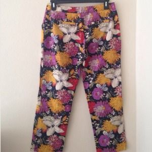 Anthropologie Elevenses "Tropica" Crops Size 8