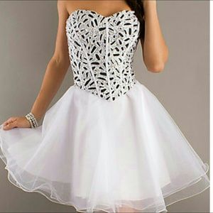 White Strapless Dress