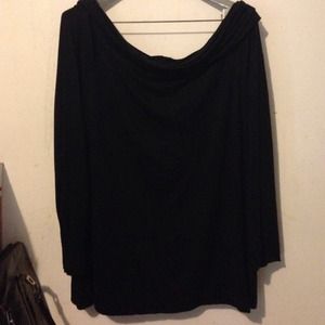 Cute off the shoulder black top
