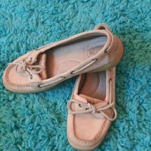 Light pink boat shoes