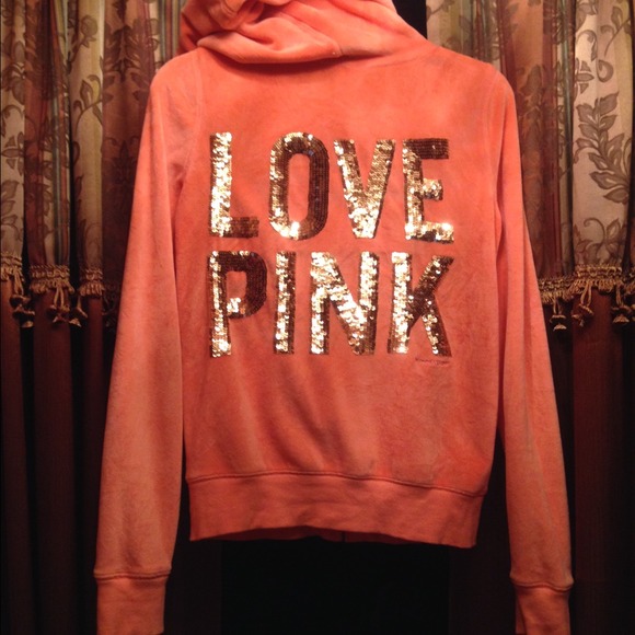 PRICE REDUCED💎Small/XSmall VS Bling Coral zip up