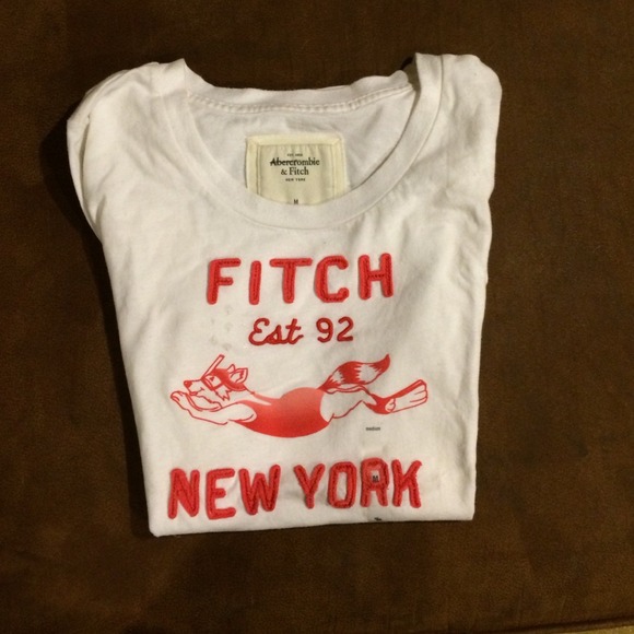 Abercrombie & fitch girls tshirt white/red