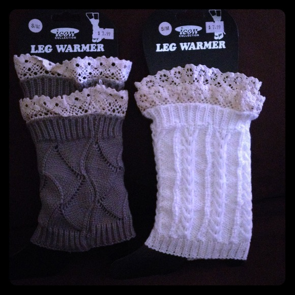 Cute lace/sweater leg warmers