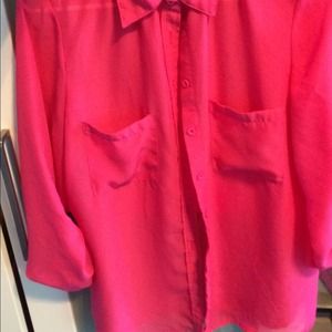 Pink sheer shirt