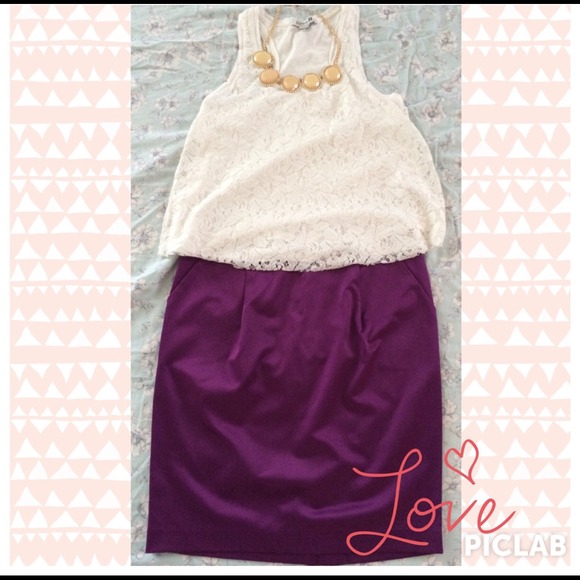 Forever21 Satin Pencil Skirt