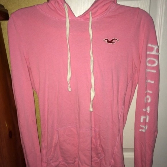 Pink lightweight hoodie from Hollister