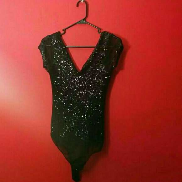 Black sequin bodysuit