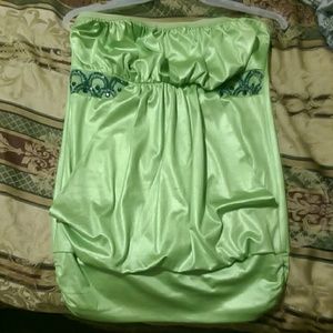 Beautiful studio Y strapless shirt neon green