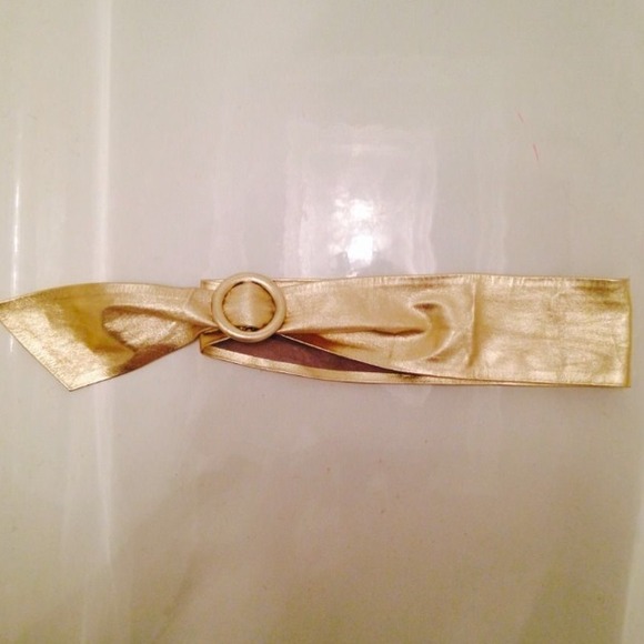 Vintage Halston Original Designer Gold Belt O/s