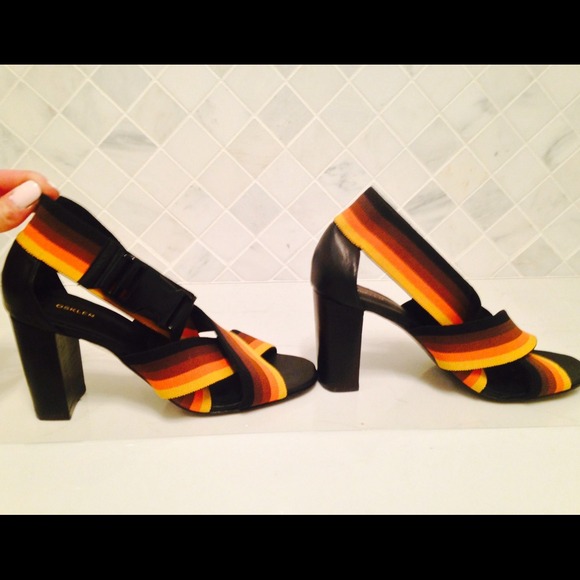Osklen open toe heels sz 9 Brazilian designer