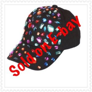 Vintage multi colored crystal rhinestone hat.NWT