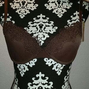 NWT Chocolate brown push up bra