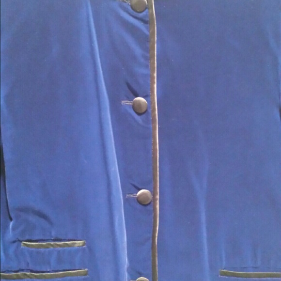 Royal blue velvet jacket.vintage but like new