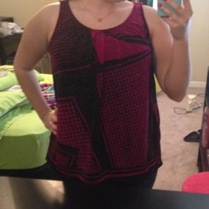 SOLD ON EBAY Pink and black professional top M