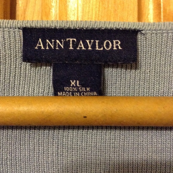 Ann Taylor Pale Blue Silk Cardigan - Picture 2 of 2