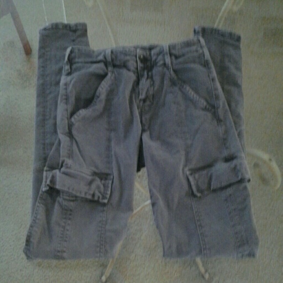 Jbrand gray skinny cargo pant