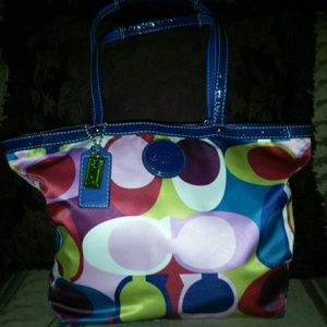 SOLD Mutil colored Coach handbag
