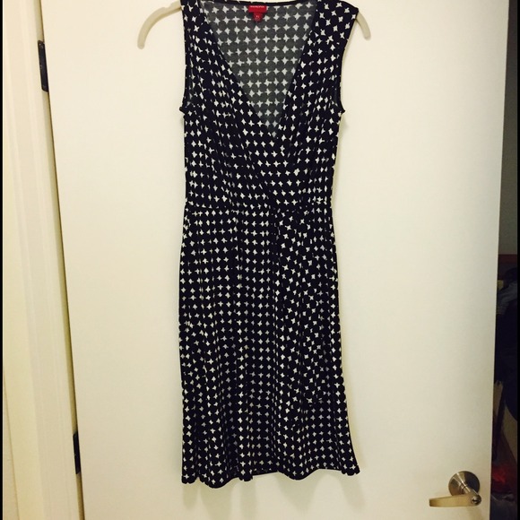 Black and white dress.