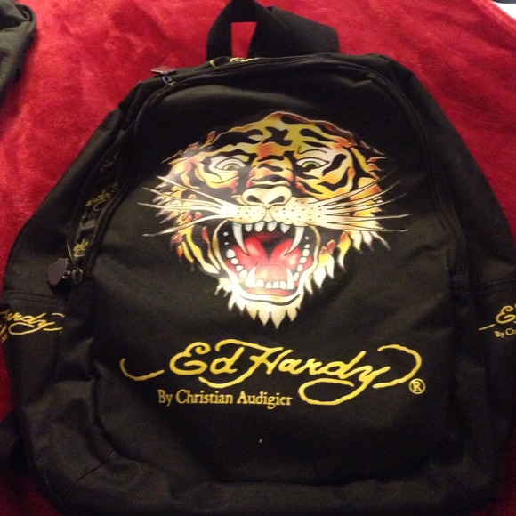 Ed Hardy Black Lion Backpack
