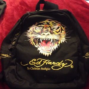 Ed Hardy Black Lion Backpack