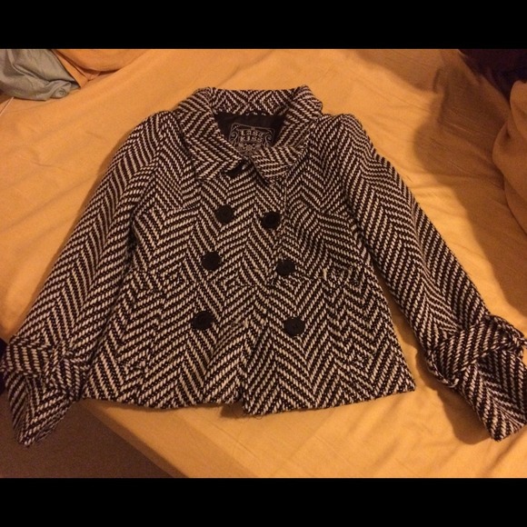 PRICE DROP!!!! Black and white pea coat