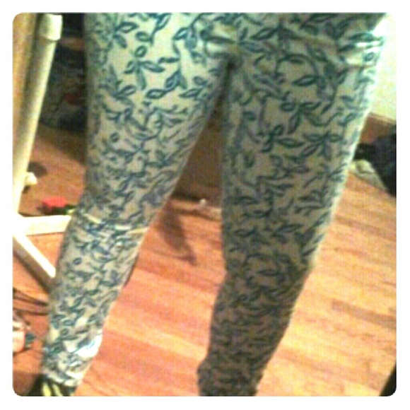 Ocean blue skinny jeans
