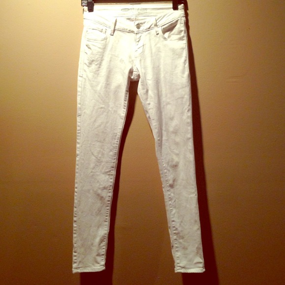Old Navy White Rockstar Skinny Jeans