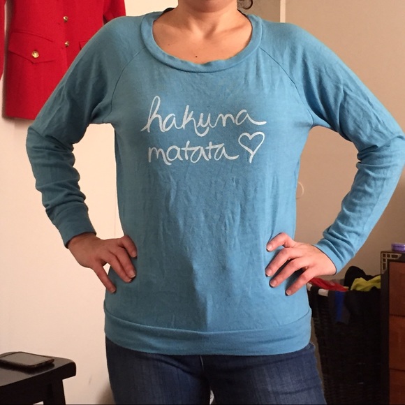 Hakuna Matata Light Blue Sweater