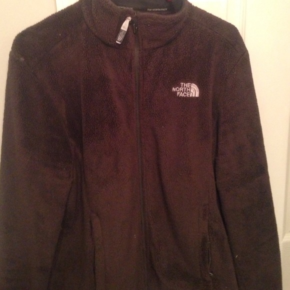 Chocolate colored The North Face fleece jacket